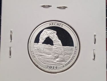2014-S 90% Silver Proof America the Beautiful Quarter, Utah (UT)