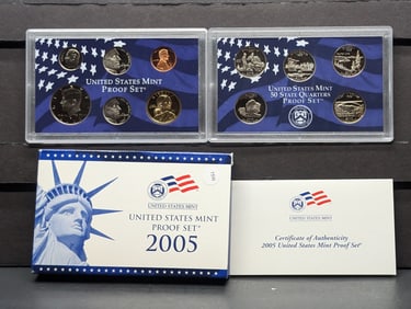 2005 -S US Proof Set w/State Quarters