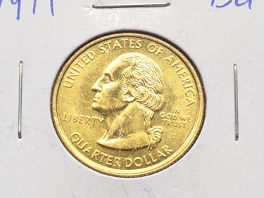 1999-D New Jersey 24k Gold Layered Washington State Quarter