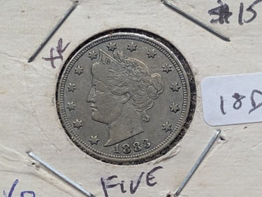 1883 w/o Cents Liberty Nickel - Better Grade! - Full Liberty!