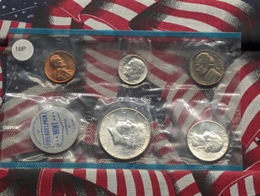 1964-P Uncirculated Mint Set with Three 90% Silver Coins, No Envelope