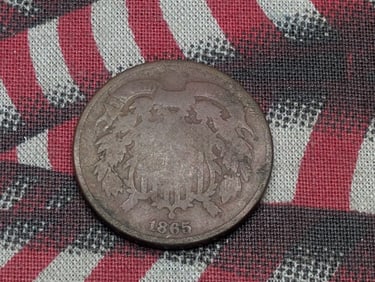 1865 Two Cent Piece - Civil War Era!