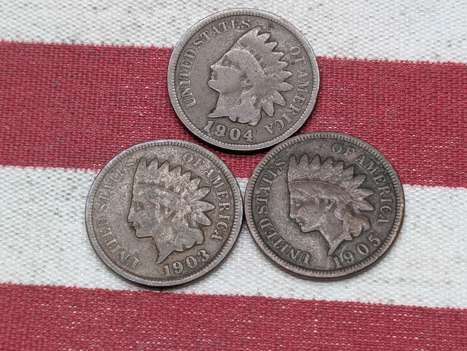 1903, 1904, & 1905 Indian Head Cents (1 of 2)