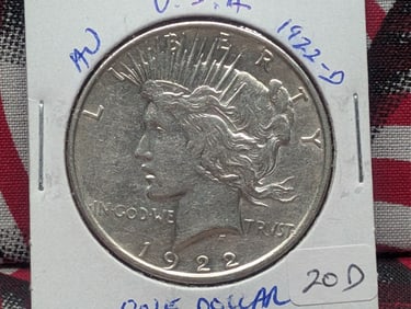 1922-D Silver Peace Dollar - Better Grade!