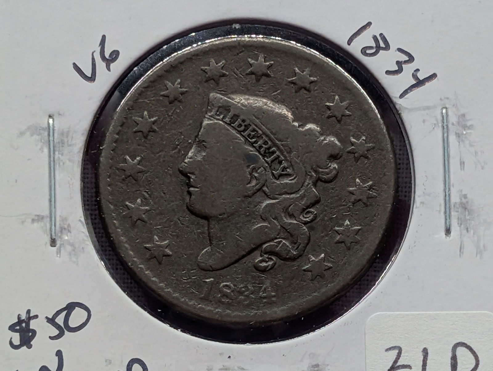 1834 Matron Head Large Cent - 191 Years Old! - Lower Mintage! (1 of 3)