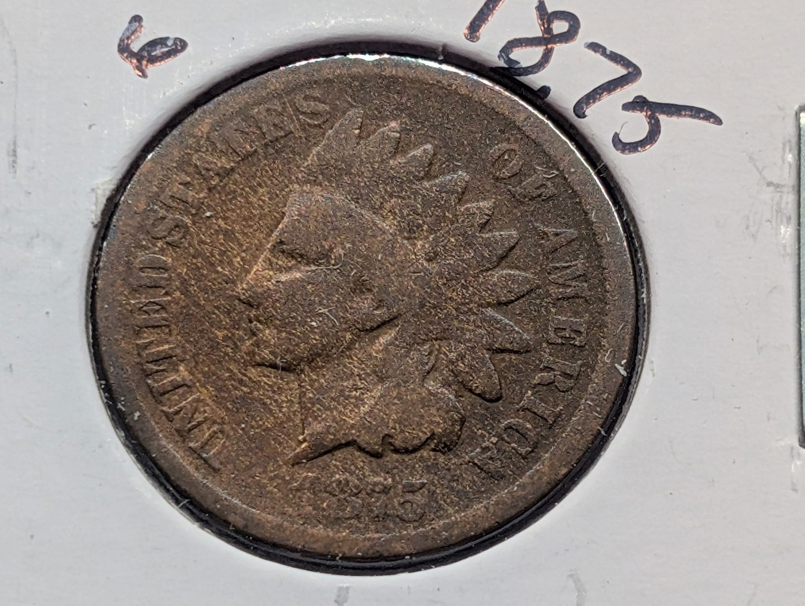 1875 Indian Head Penny - Better 1870's date! (1 of 3)