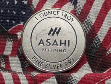 Asahi Refining 1 Troy Ounce .999 Fine Silver Round