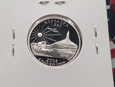 2006-S 90% Silver Proof State Quarter, Nebraska (NE)