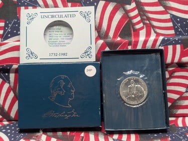 1982-D 90% Silver Uncirculated George Washington Commemorative Half Dollar