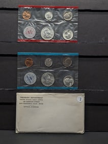 1963 P & D UNC Mint Set, Contains Six 90% Silver Coins