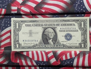 1957-B Blue Seal $1 Silver Cert. GEM CRISP UNC