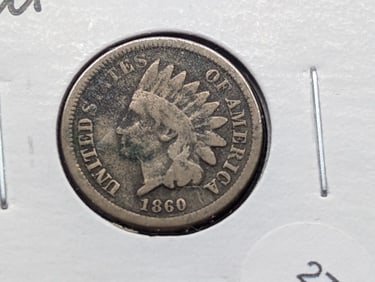 1 860 Indian Head Cent. Semi Key
