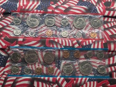 1973 & 1974 P & D Uncirculated Mint Sets, No Envelope