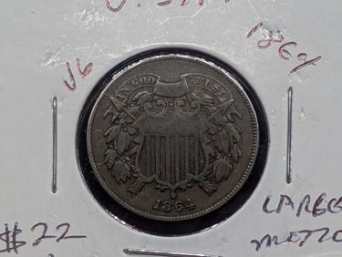 1864 Two Cent Piece - Civil War Era!