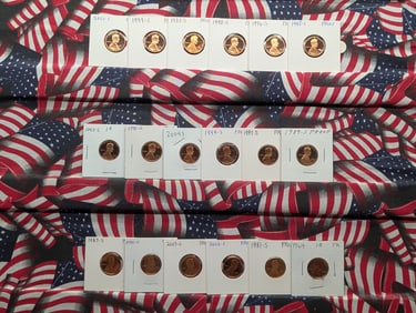 18 - Different Date, Proof Lincoln Cents.