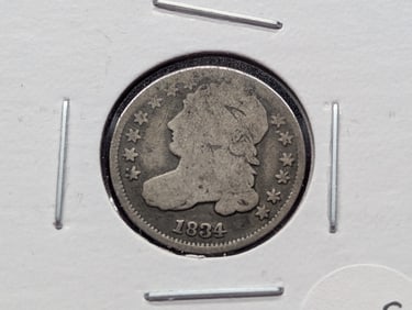 KEY 1934 Capped Bust Dime
