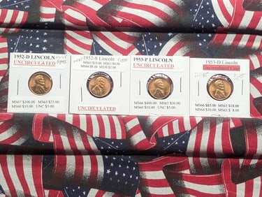 1952 D&S, & 1953 P&D Lincoln Wheat Cents UNC
