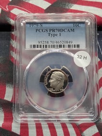 1979-S Roosevelt Dime. PCGS PR70DCAM Type 1.
