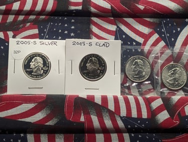 2005 P, D, S Clad Proof, & S 90% Silver Proof Complete State Quarter Set, Oregon (OR)