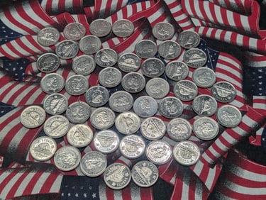 50, UNC-BU Canada Nickels