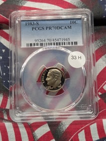 1983-S Roosevelt Dime. PCGS PR70DCAM.