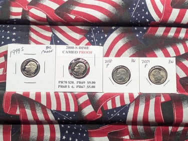 1999-S, 2000 P&S, & 2001-P Roosevelt Dimes