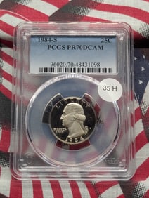 1984-S Washington Quarter. PCGS PR70DCAM.