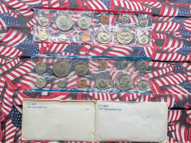 1976-P&D & 1977-P&D Uncirculated Sets w/original Packaging! - (24 Coins)