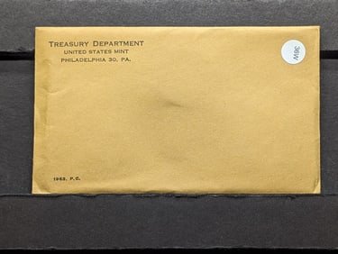 1963 US Proof Set, Unopened, Contains Three 90% Silver Coins