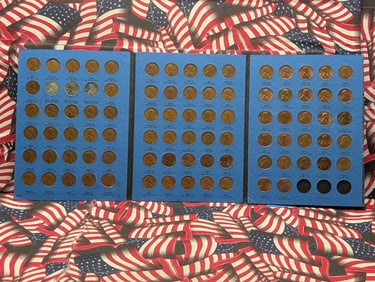 Lincoln Wheat/Memorial Pennies (Book No. 2 - 1941 - 1974) - 87 Pennies!