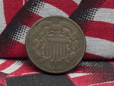 1865 Two Cent Piece - Civil War Era!
