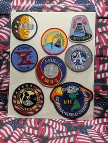 Sleeve of 8 Original NASA Crew Designed Patches All Mint