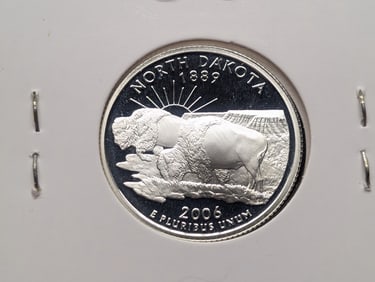 2006-S 90% Silver Proof State Quarter, North Dakota (ND)