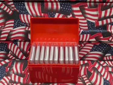 10 Coin Slab Box With 10 Coins.