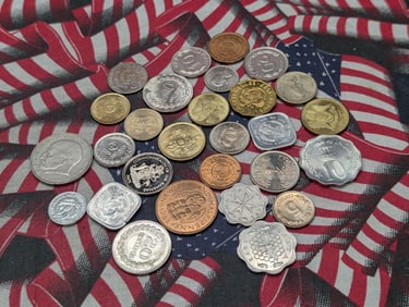 (28) Assorted Foreign Coins - Mixed Dates & Denominations