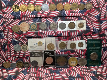 Large Lot Of Tokens, Medals, Etc.