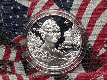1999-P Dolley Madison Proof 90% Silver Dollar