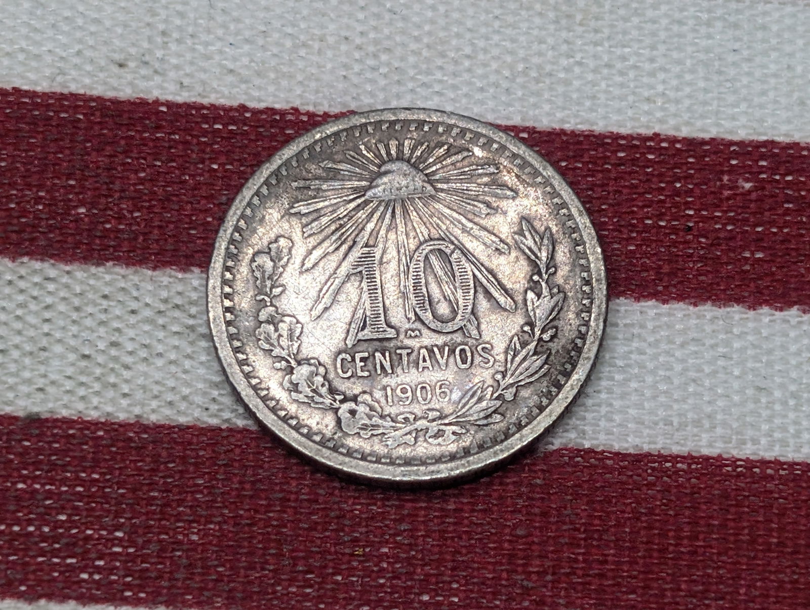 1906 Mexico Silver 10 Centavos (1 of 2)