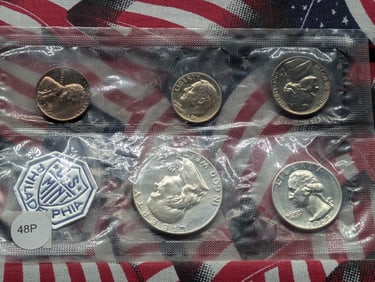 1963 Proof Set with Three 90% Silver Coins, No Envelope