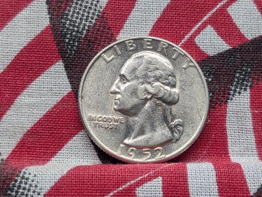 1952 D, UNC, 90% Silver, Washington Quarter, 73 Years Old