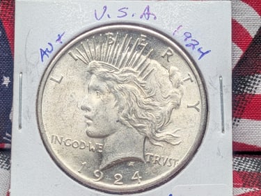 1924 Silver Peace Dollar - Better Grade!