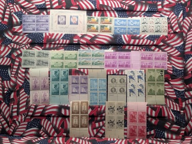 (20) Assorted U.S. Plate Block Stamps All MOGNH