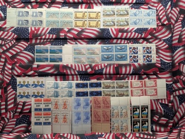 (20) Assorted U.S. Plate Block Stamps All MOGNH
