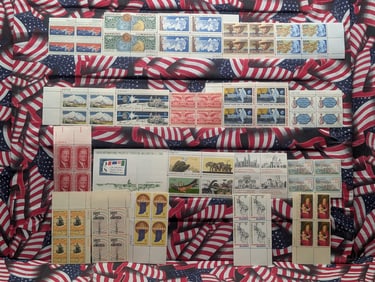 (20) Assorted U.S. Plate Block Stamps All MOGNH