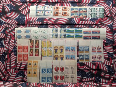 (20) Assorted U.S. Plate Block Stamps All MOGNH