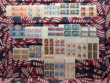 (20) Assorted U.S. Plate Block Stamps All MOGNH