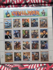 Sleeve of "Civil War Leaders" Stamps All MOGNH
