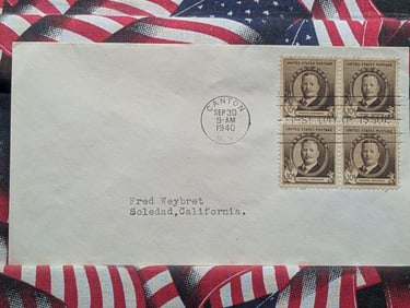 Rare Four Block First Day Cover Mint