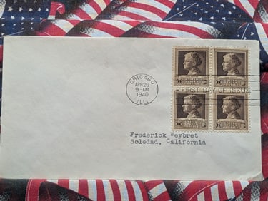 Rare Four Block First Day Cover Mint