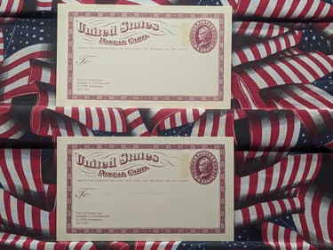 Sleeve of Two Early U.S. Post Cards